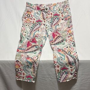 Chico's Multicolor Paisley Capris
